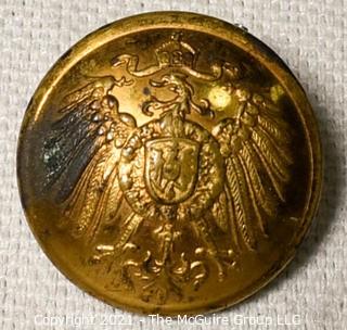 Vintage Brass German Military Button.