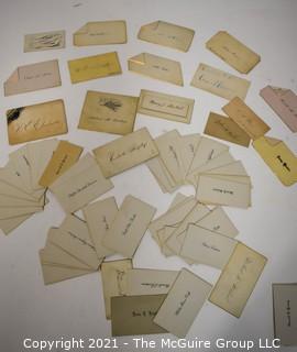 Collection of Victorian Calling Cards