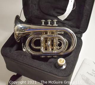 Pocket Trumpet Coronet with Case & Owners Manual, Lightly Used.  