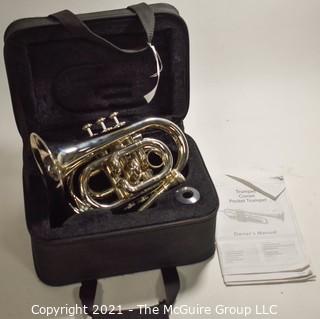 Pocket Trumpet Coronet with Case & Owners Manual, Lightly Used.  