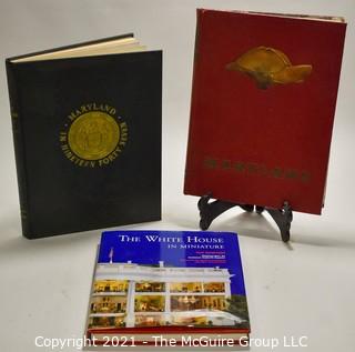 (2) University of Maryland Yearbooks and Book titled "The White House in Miniature"