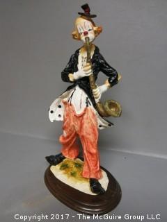 Clown playing horn