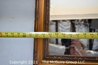 Gilt Framed Rectangular Wall Mirror.  Measures 23" x 58".