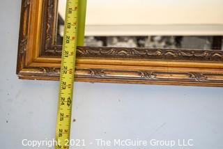 Gilt Framed Rectangular Wall Mirror.  Measures 23" x 58".