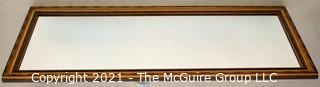 Gilt Framed Rectangular Wall Mirror.  Measures 23" x 58".