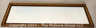 Gilt Framed Rectangular Wall Mirror.  Measures 23" x 58".