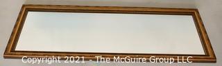 Gilt Framed Rectangular Wall Mirror.  Measures 23" x 58".