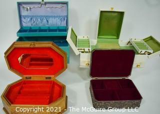 Four (4) Vintage Jewelry Boxes. 