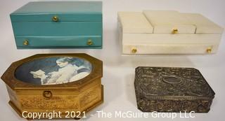 Four (4) Vintage Jewelry Boxes. 