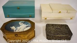 Four (4) Vintage Jewelry Boxes. 