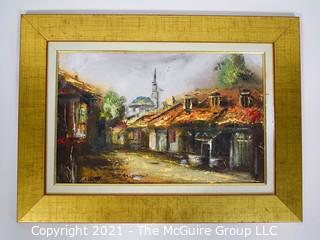 Framed Under Glass Print of Street Scene