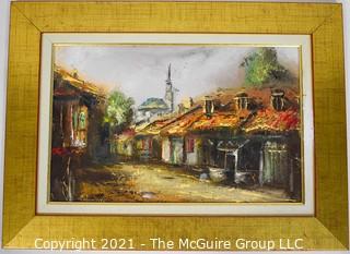 Framed Under Glass Print of Street Scene