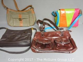 Assortment of ladies handbags 