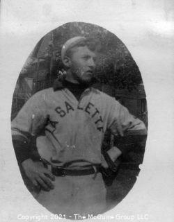 Vintage Baseball Imagery - La Salette (portion of vintage photo post card)