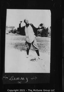 Vintage Baseball Imagery - Catcher 'Sammy' (portion of vintage photo post card)