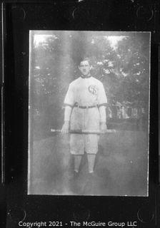 Vintage Baseball Imagery - Bat Front S (portion of vintage photo post card)