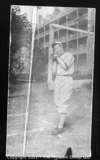 Vintage Baseball Imagery - Background Pitcher (portion of vintage photo post card)