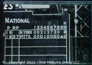 1960 World Series: Rickerby: Frame #23 9th Inning Scoreboard of Game Two Blowout