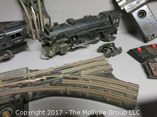 Vintage Model Train Cars, Track, Engines