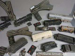 Vintage Model Train Cars, Track, Engines