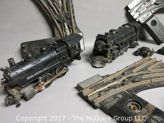 Vintage Model Train Cars, Track, Engines