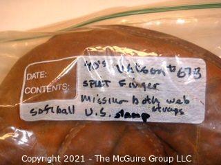 Vintage Softball Glove: 1940's Wilson #67B Split Finger "U.S." Issued