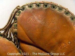 Vintage Softball Catcher's Mitt Glove:  Rawlings SF-2 Stamped "US"