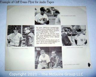 Example of Clifford Evans Flyer for Interview Tapes