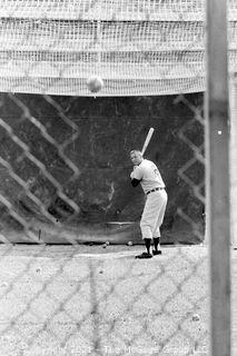 Rickerby: Negatives Only: Yankee Clete Boyer in batting cage 