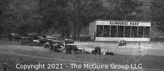 Vintage Baseball Negative: Elmhurst Park Baseball Field; c 1920's