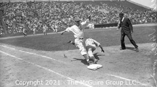 Vintage Baseball Negative: 1940's Pacific Coast League Game? - Seals vs team with stars on their backs