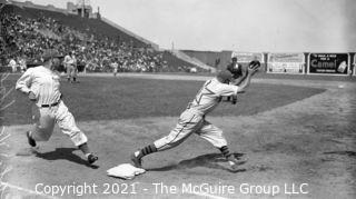 Vintage Baseball Negative: 1940's Pacific Coast Game? - Seals vs team with stars on their backs