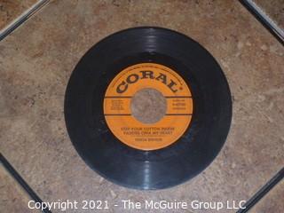 Vintage Baseball 45 rpm Records: Mickey Mantle / Teresa Brewer  and "Take Me Out To The Ball Game"