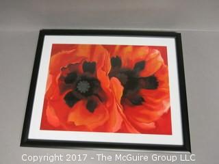 Framed Floral Photograph; 10 1/2 x 13" 