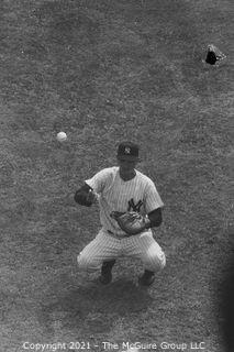 Rickerby: Baseball: St. Louis Cardinals' Bull Pen and Yankee fielder making a catch