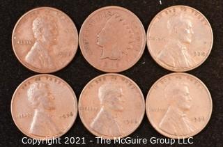 Numismatic: U.S. Coins: (6) Wheat Cents