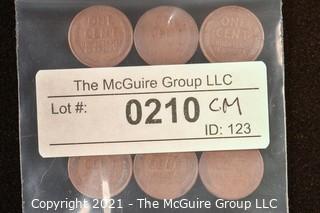 Numismatic: U.S. Coins: (9) Wheat Cents