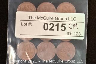 Numismatic: U.S. Coins: (9) Wheat Cents