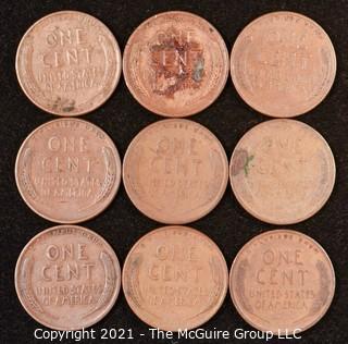 Numismatic: U.S. Coins: (9) Wheat Cents