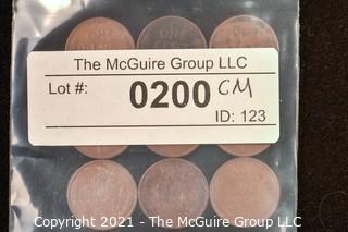 Numismatic: U.S. Coins: (9) Wheat Cents