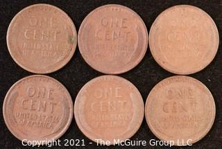 Numismatic: U.S. Coins: (6) Wheat Cents