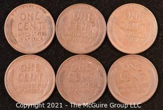 Numismatic: U.S. Coins: (6) Lincoln Wheat Cents