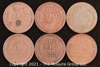 Numismatic: U.S. Coins: (6) Wheat Cents