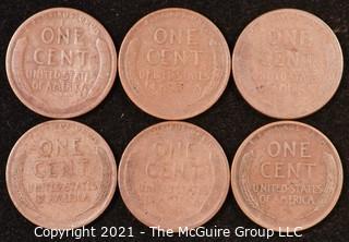 Numismatic: U.S. Coins: (6) Wheat Cents