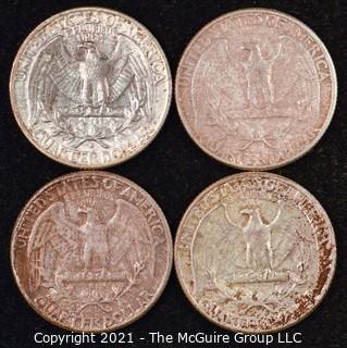 Numismatic: U.S. Coins: (4) Washington Silver Quarters