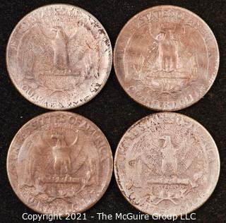 Numismatic: U.S. Coins: (4) Washington Silver Quarters