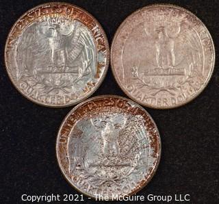 Numismatic: U.S. Coins: (3) Washington Silver Quarters