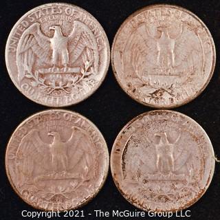 Numismatic: U.S. Coins: (4) Washington Silver Quarters