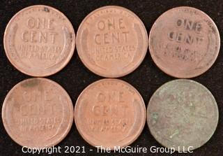 Numismatic: U.S. Coins: (6) Wheat Cents