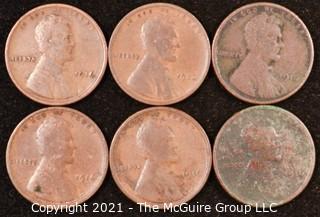 Numismatic: U.S. Coins: (6) Wheat Cents